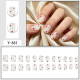 Heart Pattern Press-On Nail Set