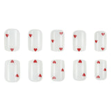 Heart Pattern Press-On Nail Set