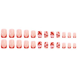 Women’s Red Glitter Christmas Press-On Nails
