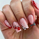 Women’s Christmas Snowflake Press-On Nail Set