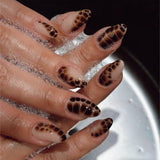Leopard Print Almond Press-On Nails