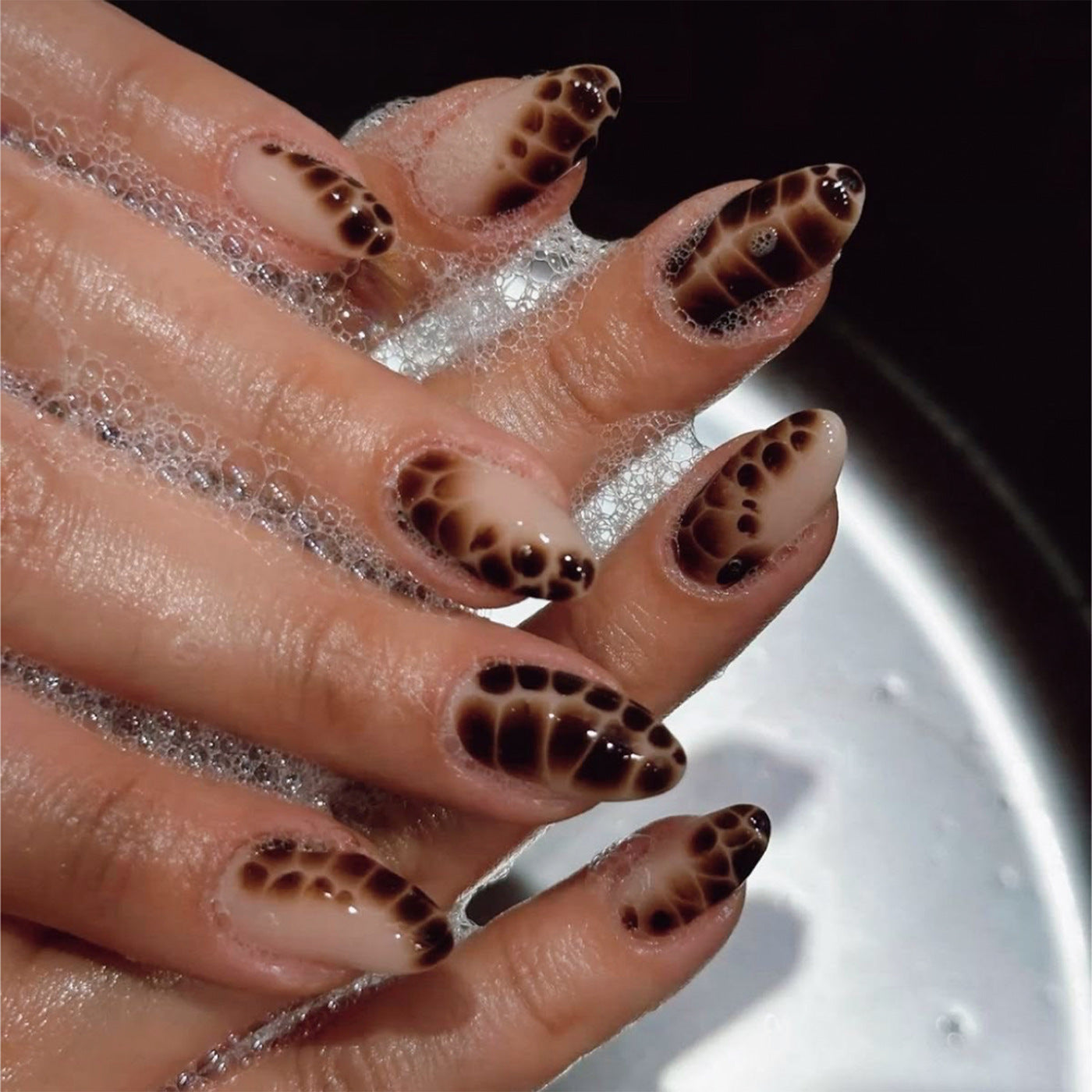 Leopard Print Almond Press-On Nails