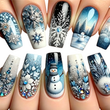 Winter Snowflake Press-On Nail Set