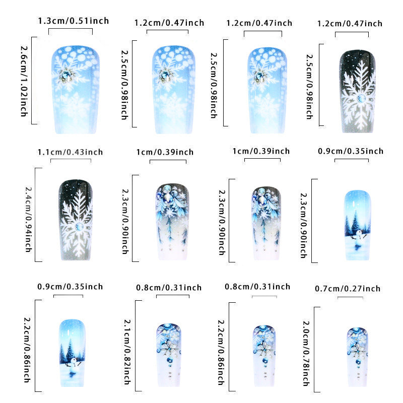 Winter Snowflake Press-On Nail Set
