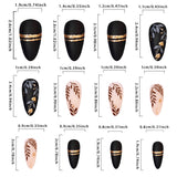 Floral Leaf Press-On Nail Set