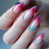 Gradient Ombre Almond Press-On Nails