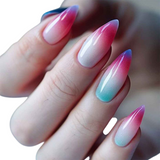 Gradient Ombre Almond Press-On Nails