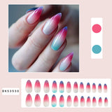 Gradient Ombre Almond Press-On Nails