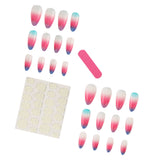 Gradient Ombre Almond Press-On Nails