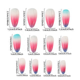 Gradient Ombre Almond Press-On Nails