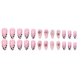 Press On Almond Nails with Floral Details