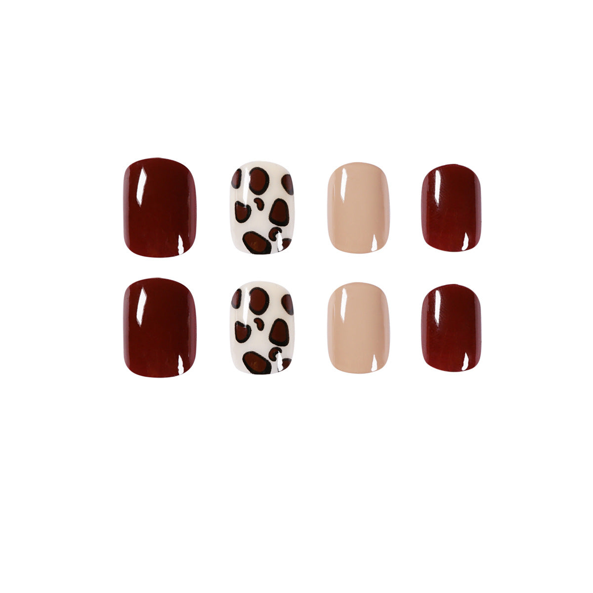 Glossy Short Square Press On Nails