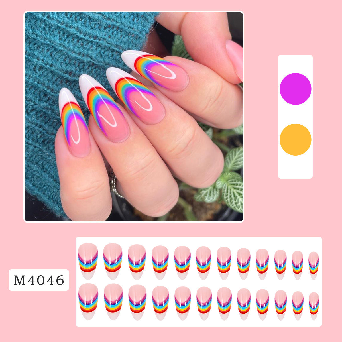 Glossy French Tip Press-On Nails