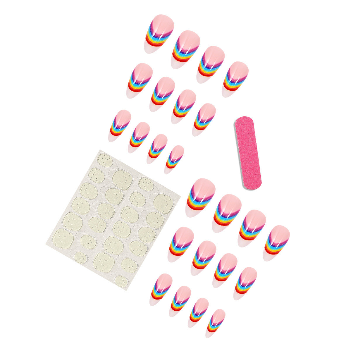 Glossy French Tip Press-On Nails