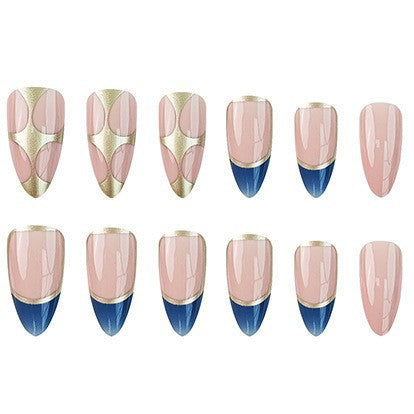 24-Piece Floral French Tip Press-On Nails