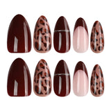 Leopard Print Press-On Nails Set