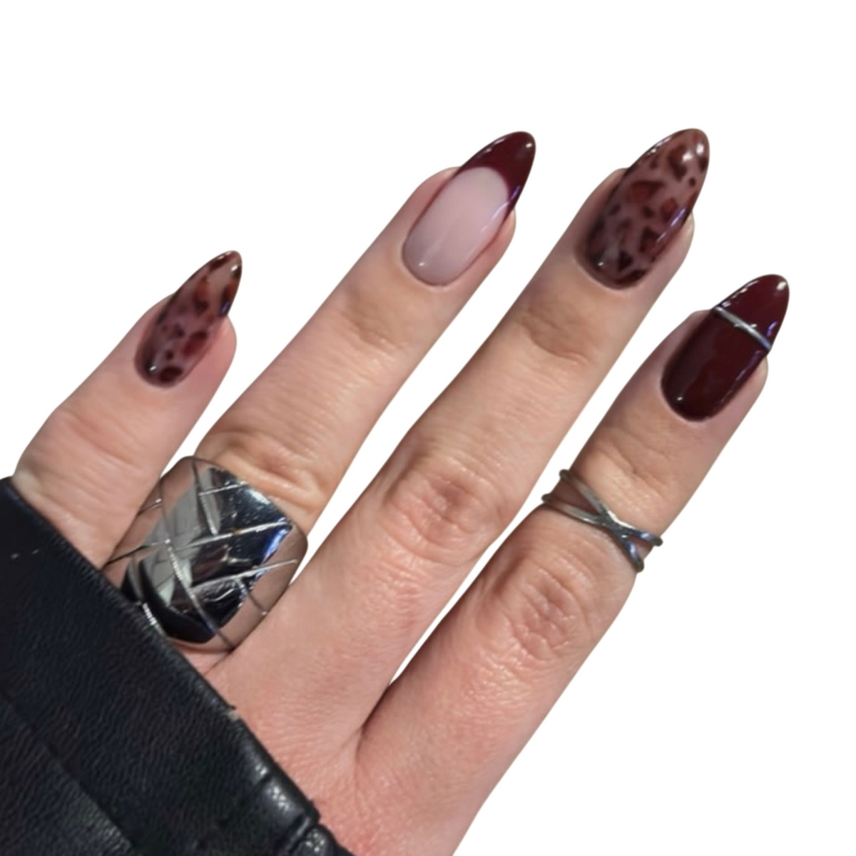 Leopard Print Press-On Nails Set
