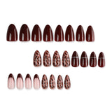 Leopard Print Press-On Nails Set