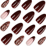 Leopard Print Press-On Nails Set
