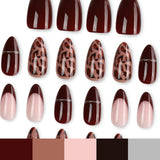 Leopard Print Press-On Nails Set