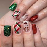 Holiday Glitter Press-On Nails Set