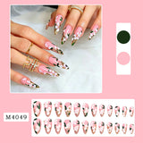 Floral Long Almond Press-On Nails