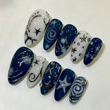 Celestial Star & Swirl Press-On Nails