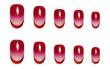 Glossy Ombre Oval Press-On Nails