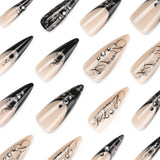 Black Lace Stiletto Press-On Nails