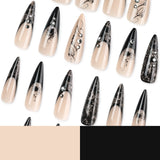 Black Lace Stiletto Press-On Nails