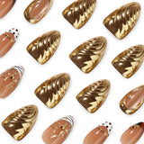 Gold 3D Nail Art Charms & Rhinestone Set