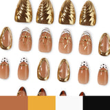 Gold 3D Nail Art Charms & Rhinestone Set