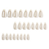 Pearl Chrome French Tip Press On Nails