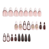 French Tip Stiletto Press On Nails
