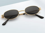 Retro Oval Sunglasses with Slim  Frame