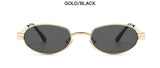 Retro Oval Sunglasses with Slim  Frame