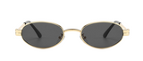 Retro Oval Sunglasses with Slim  Frame