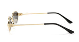 Retro Oval Sunglasses with Slim  Frame