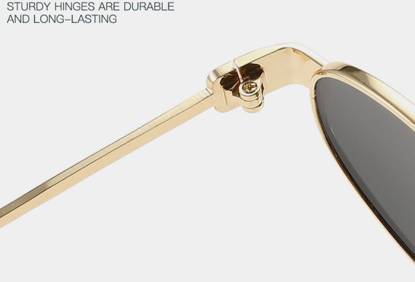 Retro Oval Sunglasses with Slim  Frame