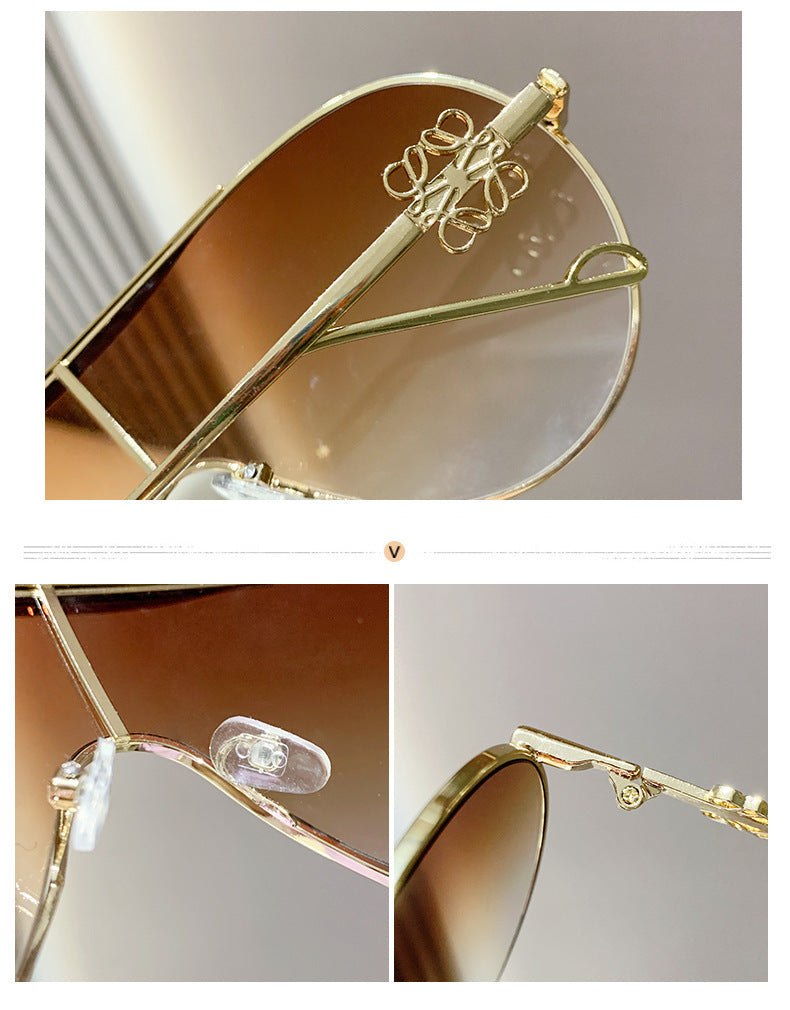 Women's Oval Aviator Sunglasses