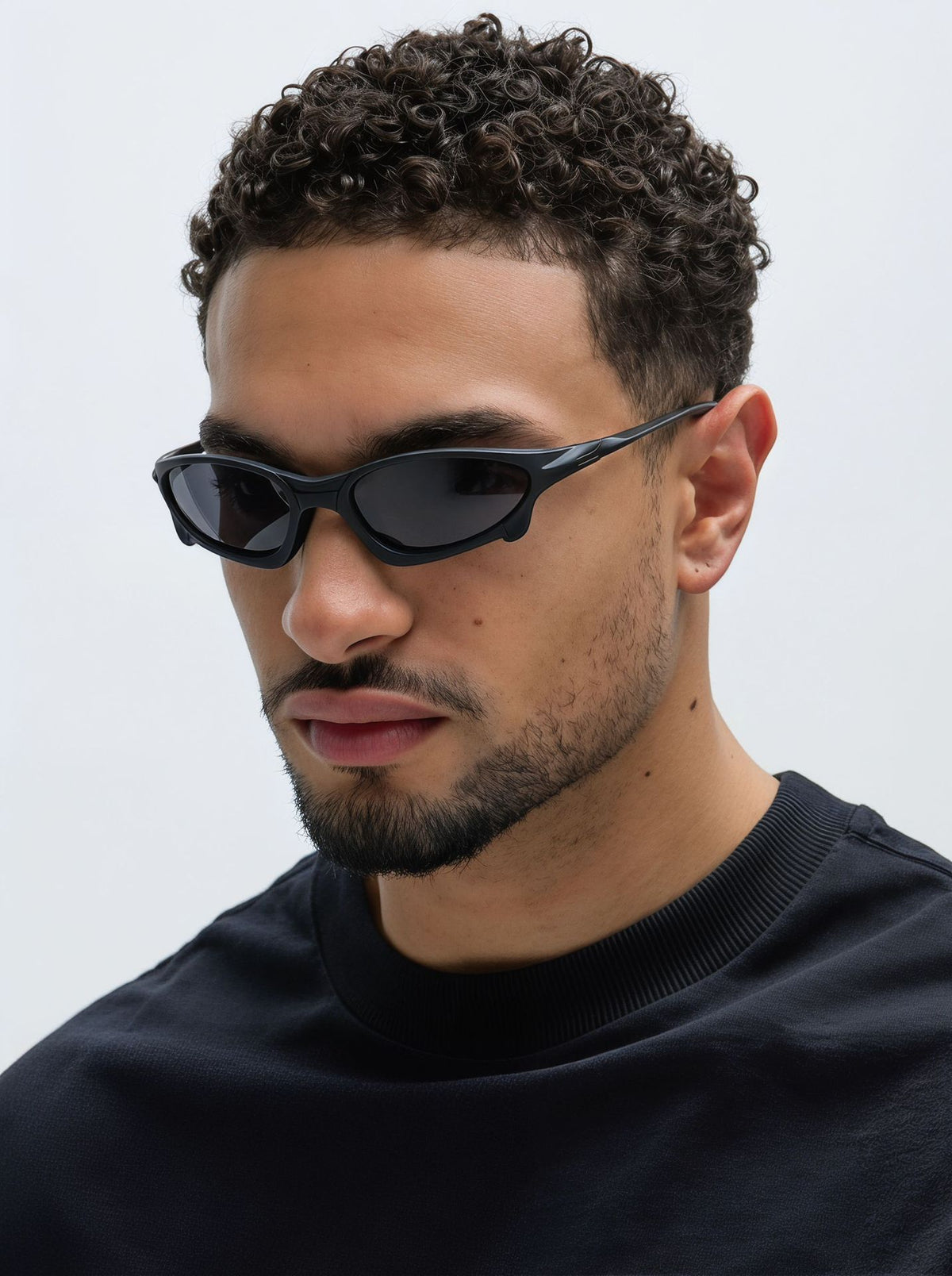 Men's Sporty Wraparound Sunglasses
