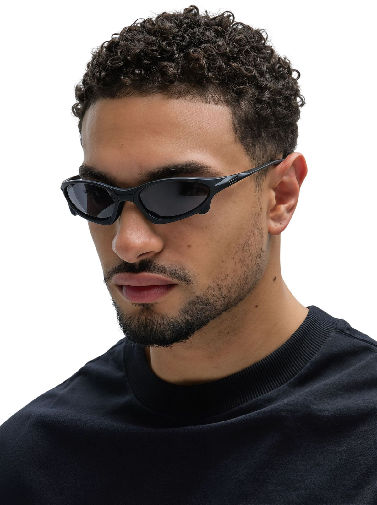 Men's Sporty Wraparound Sunglasses