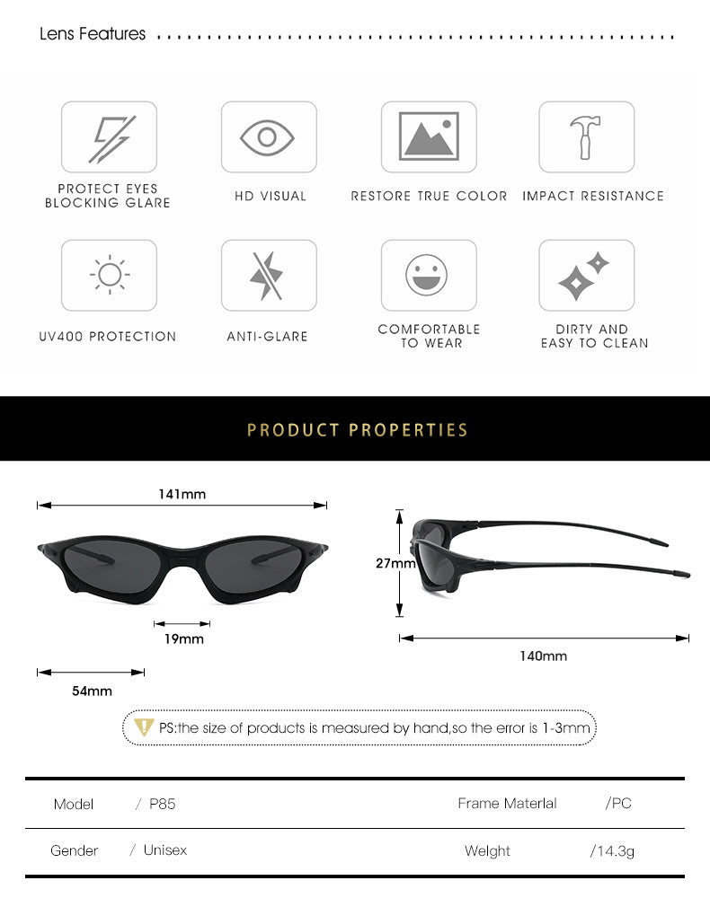 Men's Sporty Wraparound Sunglasses
