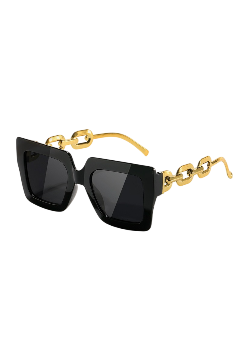Women's Oversized Black Square Sunglasses
