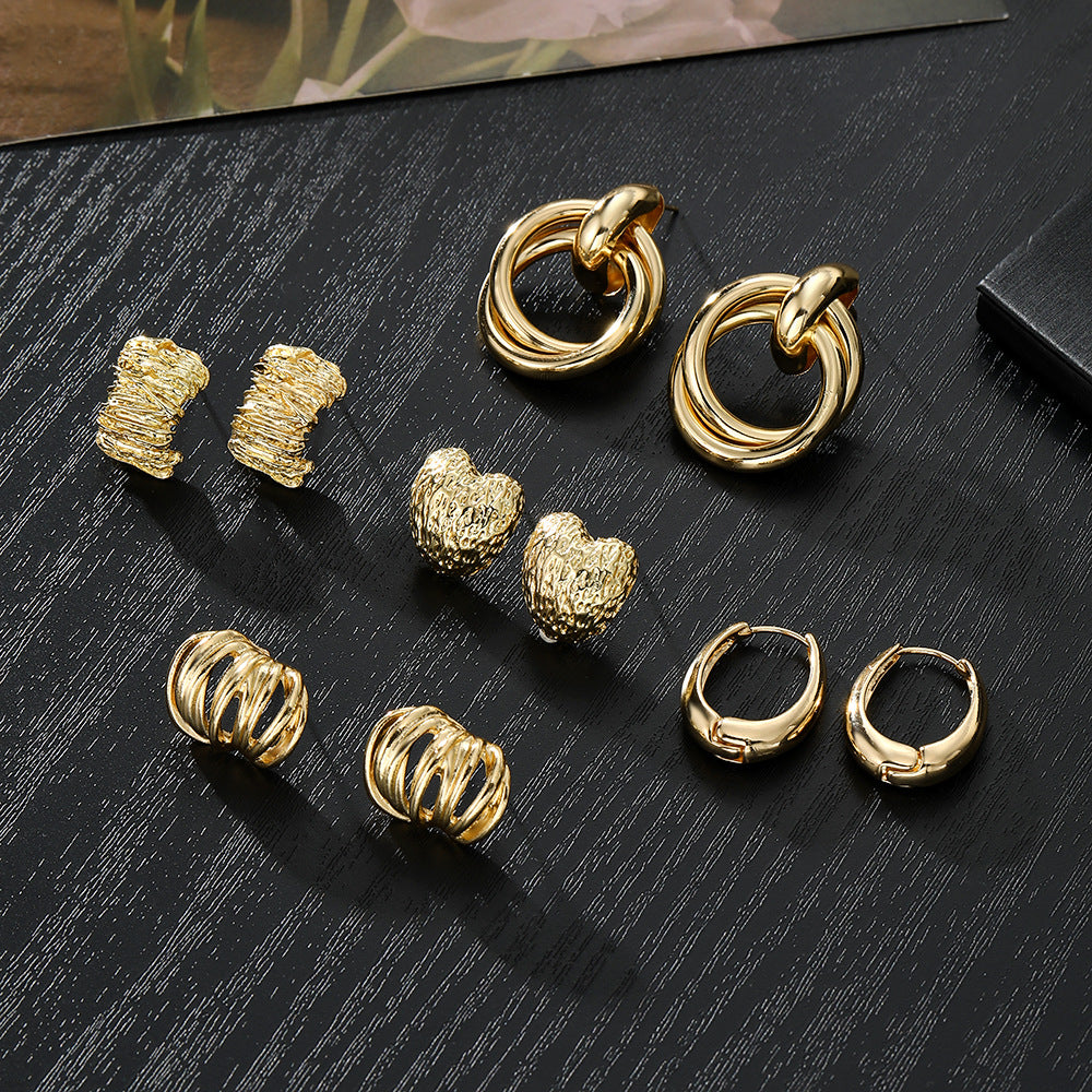 Gold-Tone Earring Set