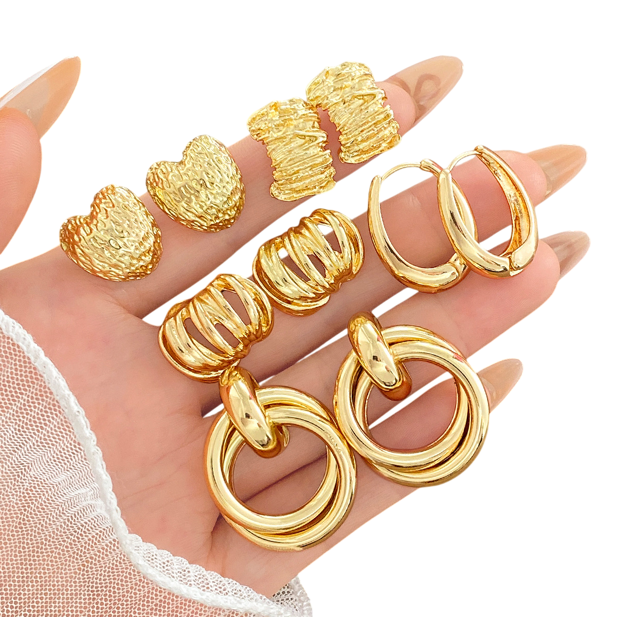 Gold-Tone Earring Set