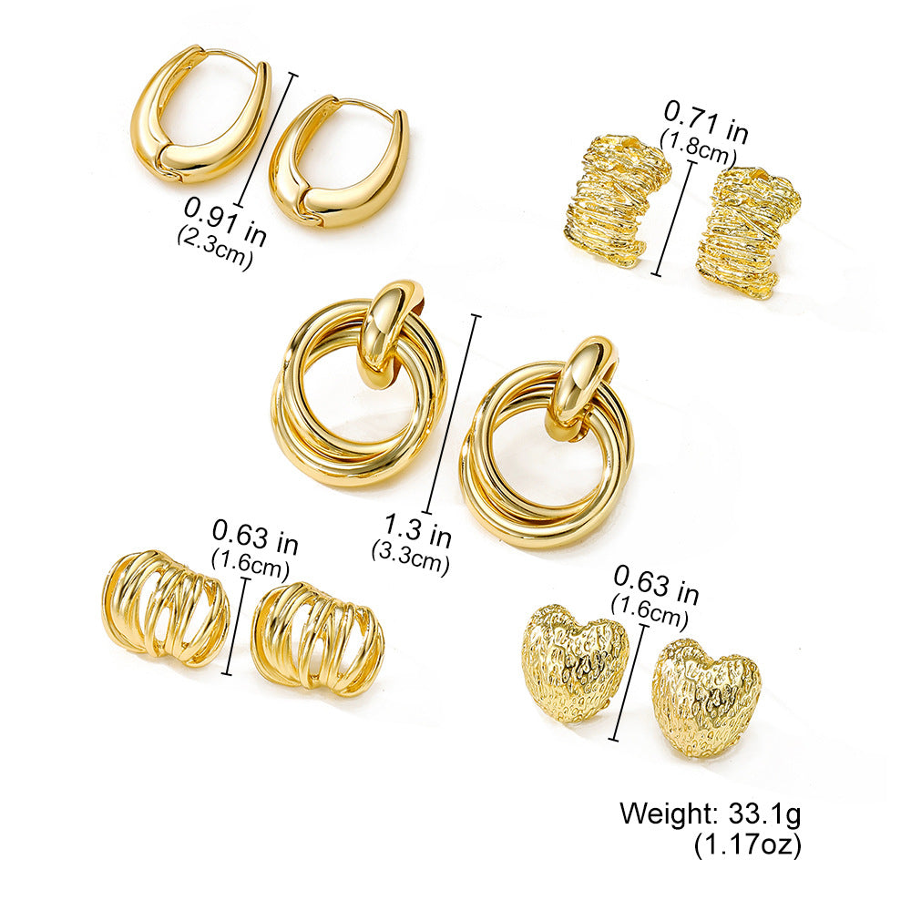 Gold-Tone Earring Set