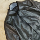 جاكيت أنيق من الجلد الصناعي الأسود