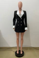 Elegant Double-Breasted Blazer Jacket