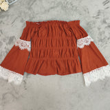 Rustic Off-Shoulder Top